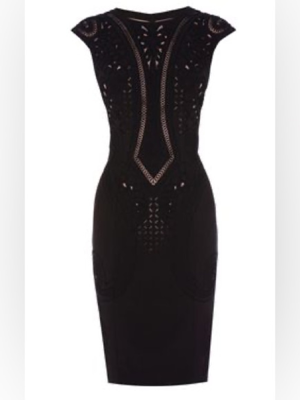 Karen Millen Embroidered and Cutwork Dress